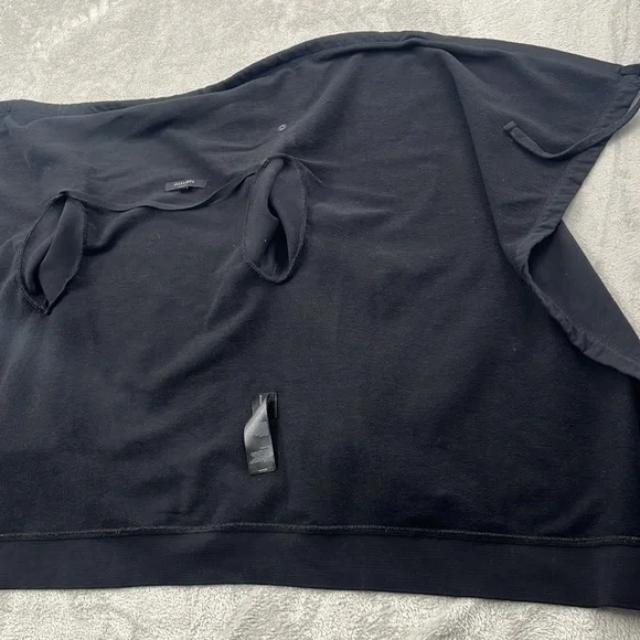 All‎ Saints XS Black 100% Cotton Wrap Cardigan Sweater - Picture 4 of 11